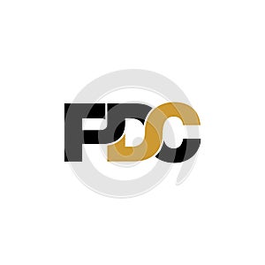 Letter PDC simple monogram logo icon design.