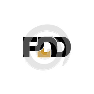 Letter PDD simple monogram logo icon design.