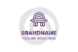 Letter A Pencil Logo, symbolizing creativity, learning, and design