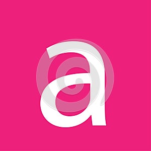 a letter on pink background