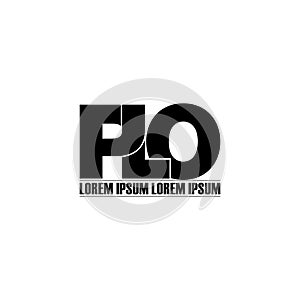 Letter PLO simple monogram logo icon design.