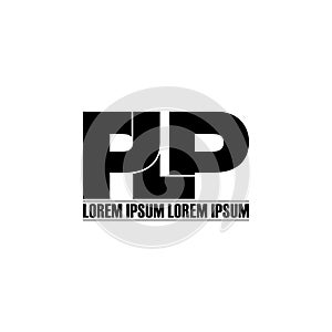Letter PLP simple monogram logo icon design.