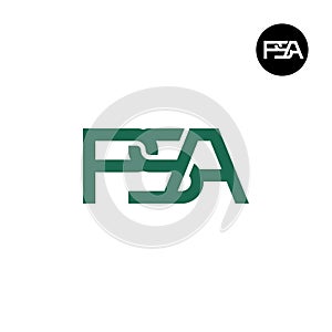 Letter PSA Monogram Logo Design