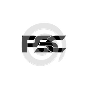 Letter PSC simple monogram logo icon design.