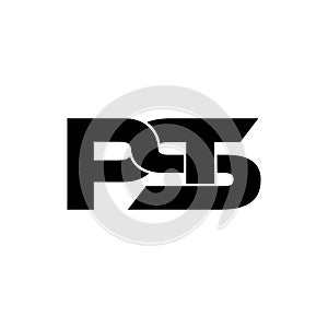 Letter PST simple monogram logo icon design.