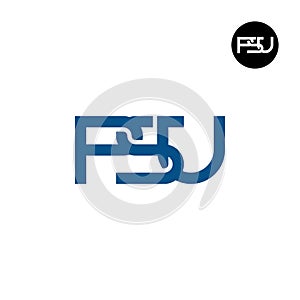 Letter PSU Monogram Logo Design