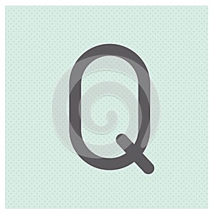 Letter Q alphabet vector illustration. Vector illustration decorative design
