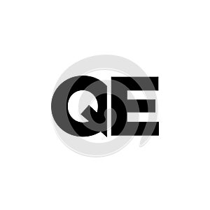Letter Q and E, QE logo design template. Minimal monogram initial based logotype photo
