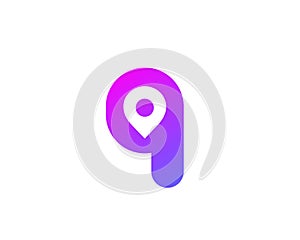 Letter Q geotag logo icon design template elements