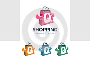 Letter Q Logo shopping bag Store