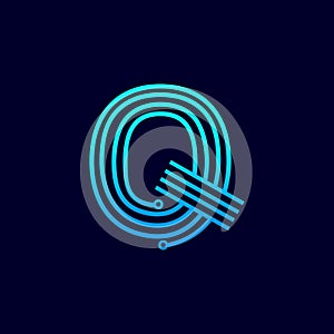 Letter Q Modern Technology Logo Design Vector