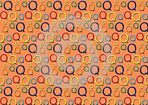 Letter Q pattern in different colored shades