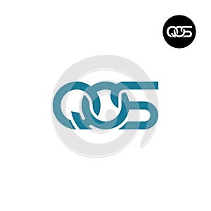 Letter QOS Monogram Logo Design photo