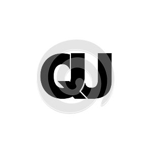 Letter QU simple monogram logo icon design.
