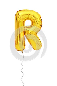 letter R balloon font isolated on white