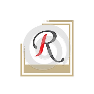 Letter R Business corporate abstract unity vector logo design template