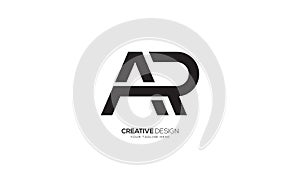 Letter A R creative shape monogram logo
