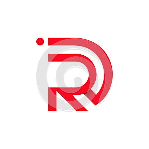 Letter R and D design element vector icon with creative modern concept photo