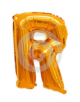 Letter r English alphabet orange