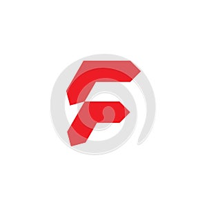 letter r f arrow red simple geometric logo vector photo