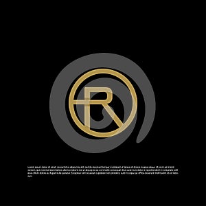 LETTER R LOGO TEMPLATE EITH CIRCLE
