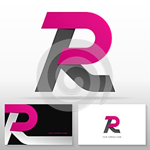 Letter R logotype design - Vector emblem. Business card templates.