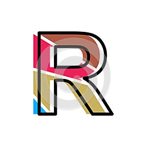 Letter R modern logo design, Abstract Letters Logo Monogram Vector Logo Design Template Element Usable for your Business, design,