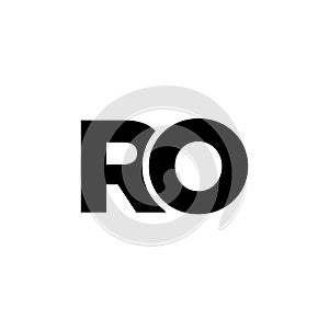 Letter R and O, RO logo design template. Minimal monogram initial based logotype photo