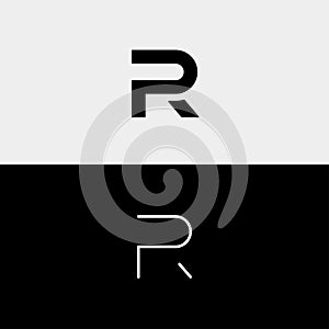 Letter R P RP PR Logo Design Simple Vector photo