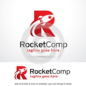 Letter R Rocket Logo Template Design Vector