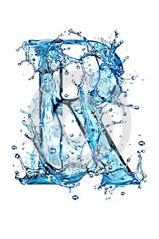 The Letter R Shaped From Water