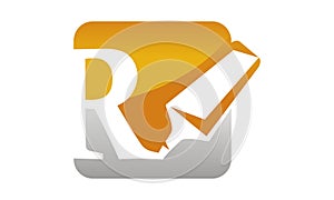 Letter R with Stabilo Vector