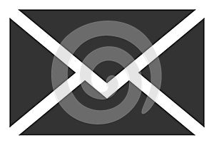 Letter Raster Icon Flat Illustration