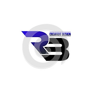 Letter RB simple logo icon design vector.