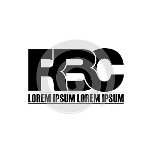Letter RBC simple monogram logo icon design. photo