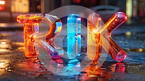 The letter_RIk_in_realistic_3d_glossy.