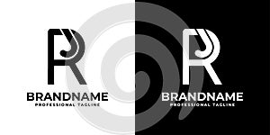 Letter RJ or JR Monogram Logo, suitable for any business with RJ or JR initials photo
