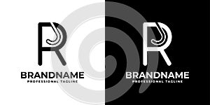 Letter RJ or JR Monogram Logo, suitable for any business with RJ or JR initials photo