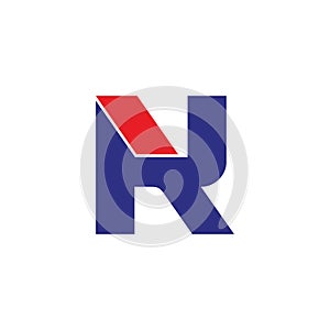 Letter rk simple geometric motion logo vector