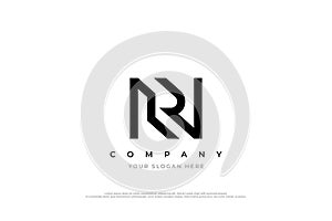 Letter RN or NR Logo Design photo