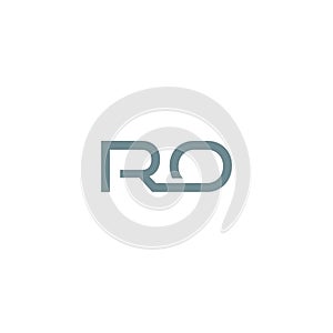 Letter RO logo isolated on white background photo