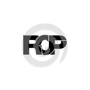 Letter ROP simple monogram logo icon design.