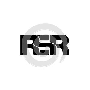 Letter RSR simple monogram logo icon design.