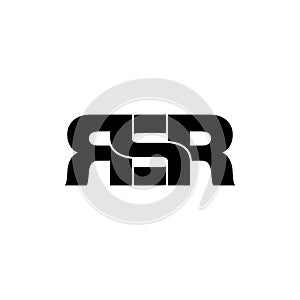 Letter RSR simple monogram logo icon design.