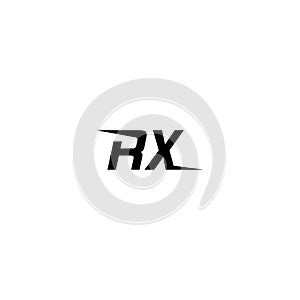 Letter RX logo isolated on white background