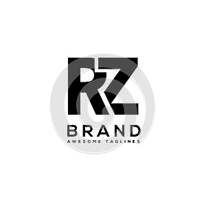 Letter Rz strong bold sport logo vector