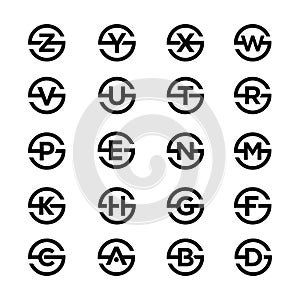 Letter S Alphabet Combination icon sets