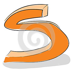 Letter S alphabet vector or color illustration