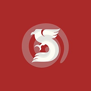 letter s bird logo