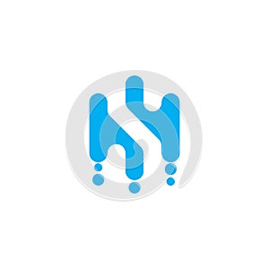 Letter s blue fresh water drops logo vector